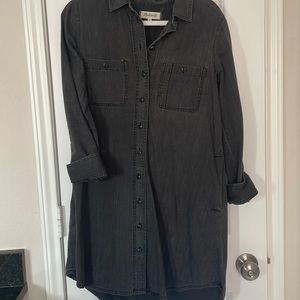 Madewell black denim dress